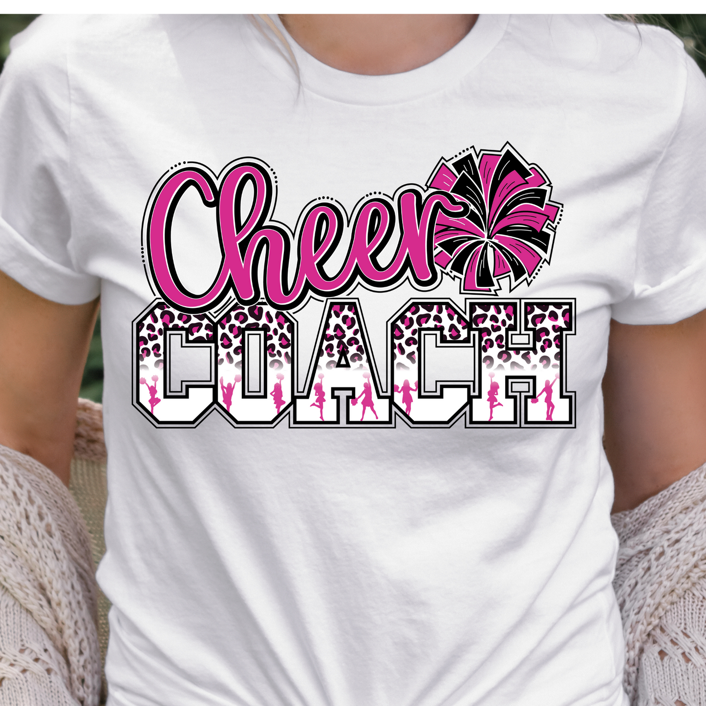 Cheer Coach (Pink) Full Color DTF Transfer