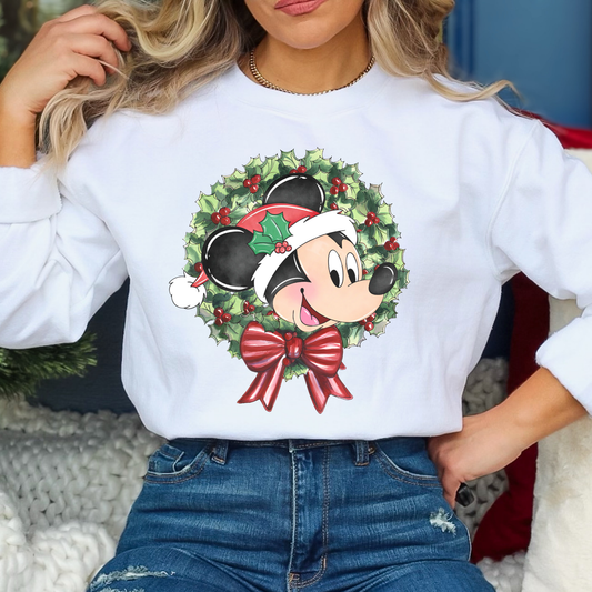 Mickey Wreath Full Color DTF Transfer