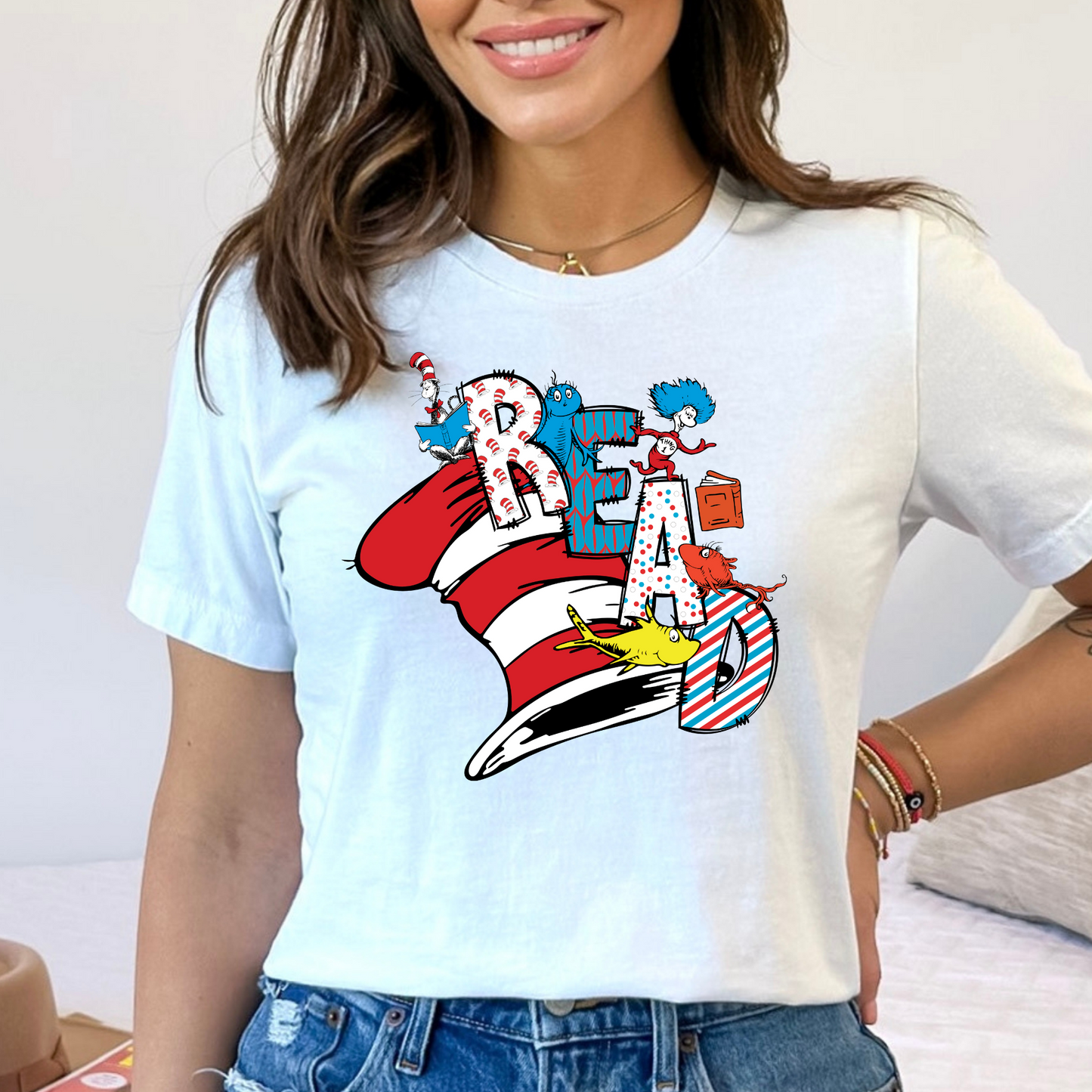 Read Dr Seuss Hat Full Color DTF Transfer