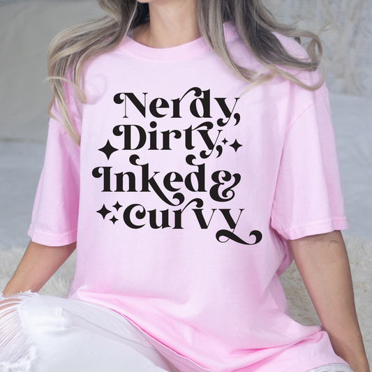 Nerdy Dirty Inked & Curvy Full Color DTF Transfer