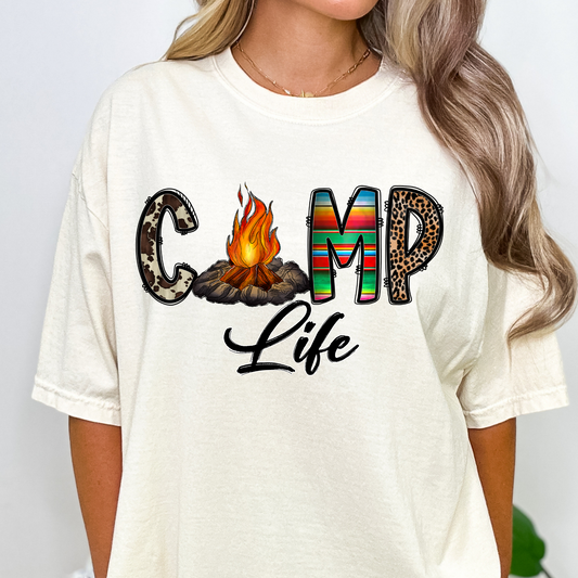 Camp Life Full Color DTF Transfer