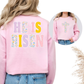He Is Risen (Cross Front Option - Pink/Blue Option) Full Color DTF Transfer