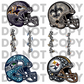 Helmet Sports Team(ALL TEAMS) Faux Rhinestone Helmet Full Color DTF Transfer