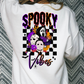 Spooky Vibes (Faces w/Checkered Background) Full Color DTF Transfer