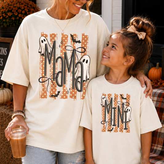 Mama Striped w/Ghost (Mini Option)  Full Color DTF Transfer