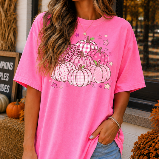 Pumpkins (Breast Cancer Awareness) Full Color DTF Transfer