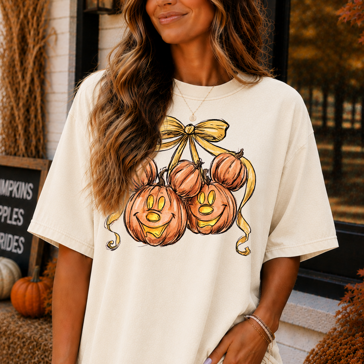 Mouse Pumpkins Full Color DTF Transfers