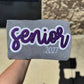 Senior 2027 (ANY YEAR) Glitter Appliqué Embroidered Sweatshirt/T-Shirt