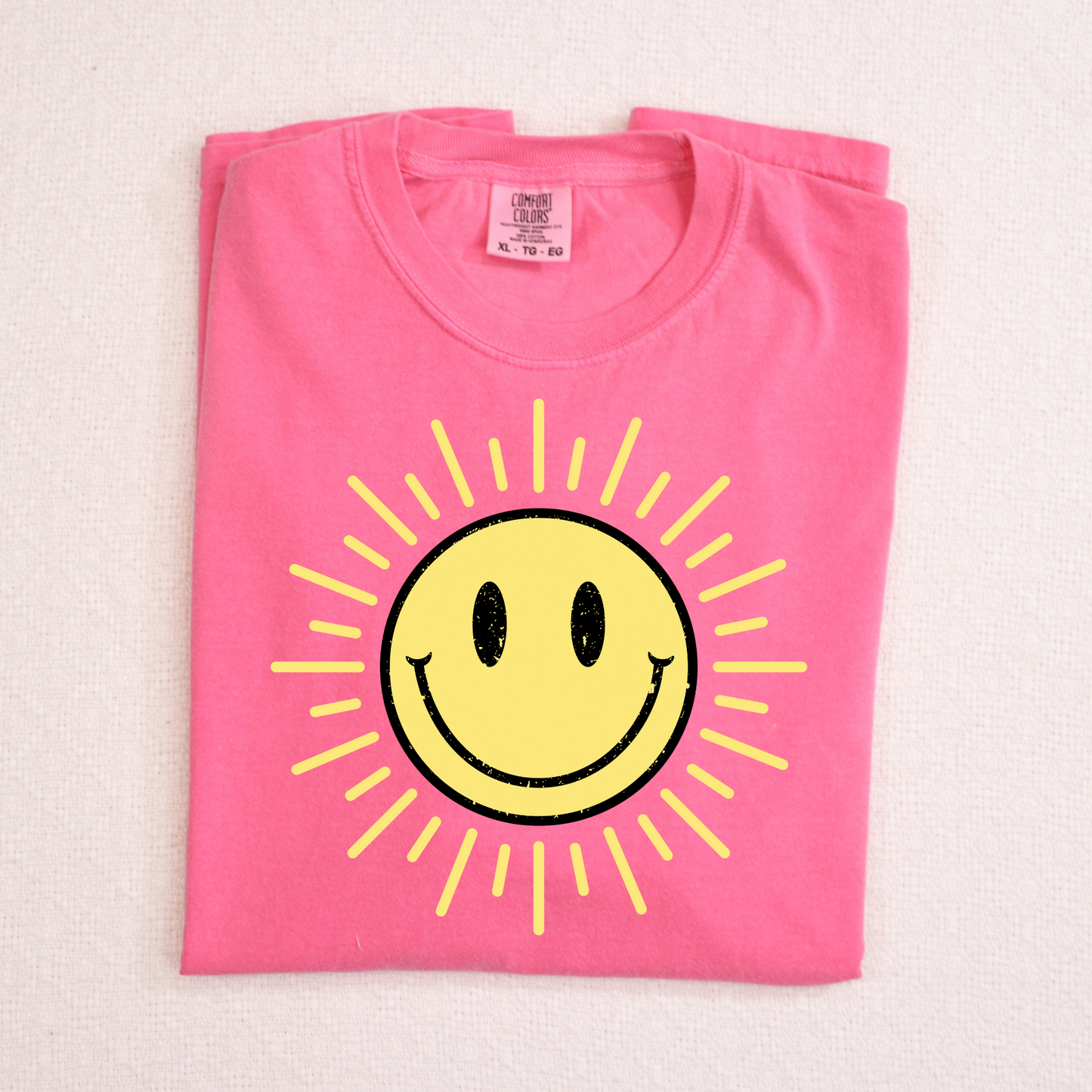 Sun Smiley Face Full Color DTF Transfer