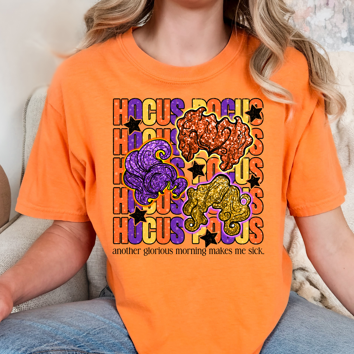 Hocus Pocus Repeat (Faux Glitter) Full Color DTF Transfer