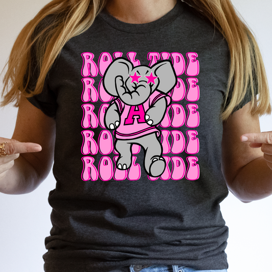 Alabama Roll Tide (Pink) Full Color DTF Transfer