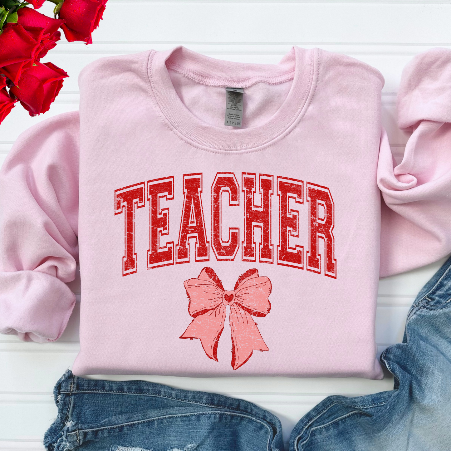 Teacher w/ Bow (Red) Full Color DTF Transfer