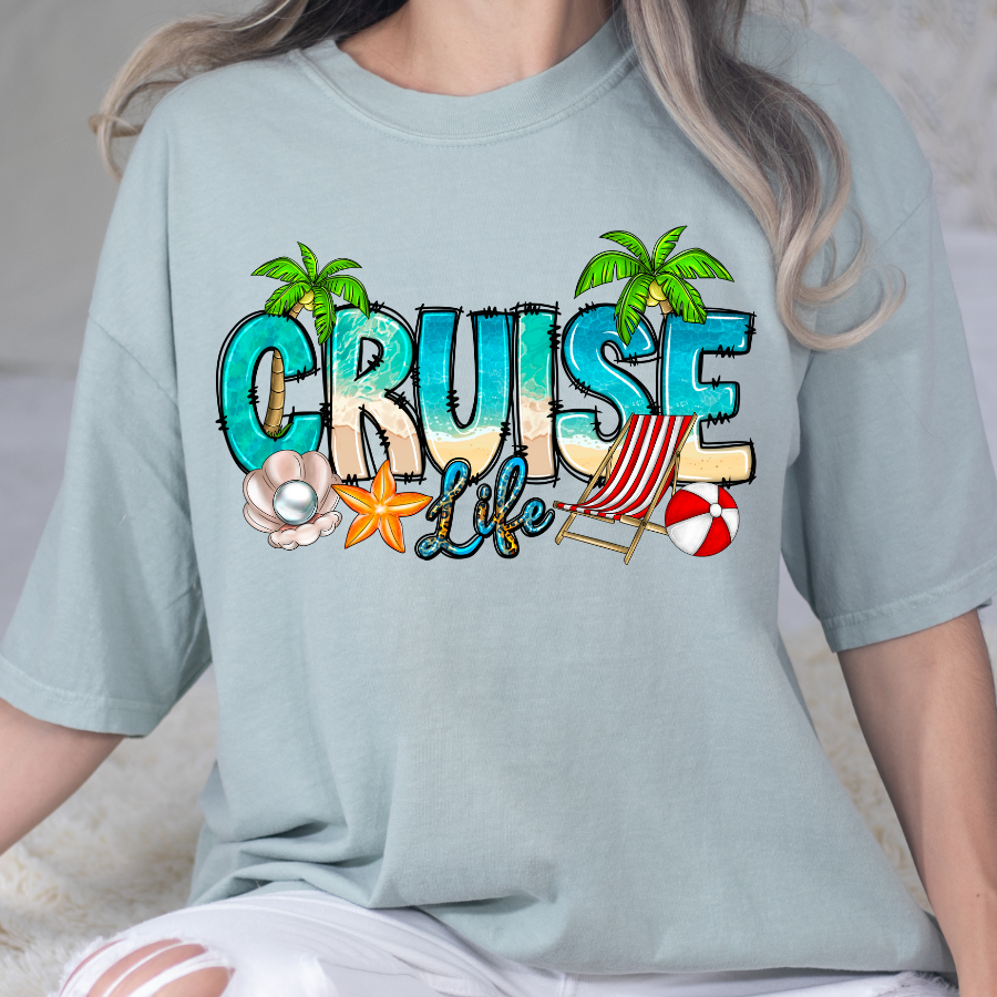 Cruise Life (Beach Theme) Full Color DTF Transfers