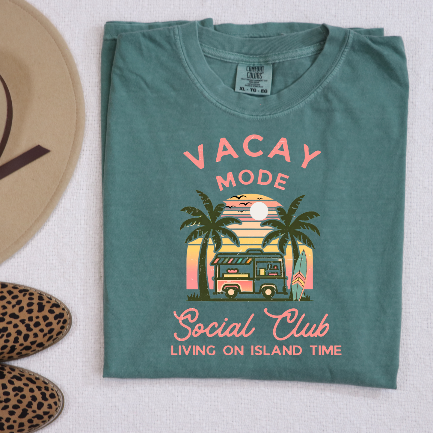 Vacay Mode Social Club Full Color DTF Transfer