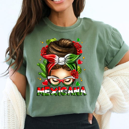 Mexicana Messy Bun Full Color DTF Transfer