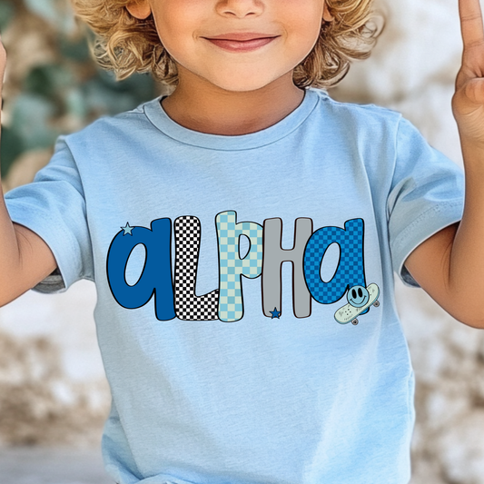 Retro Boy Alpha Full Color DTF Transfer