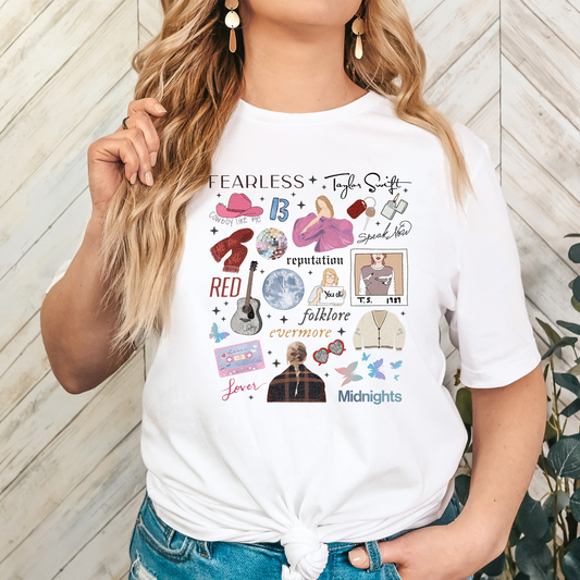 Taylor Swift Album Collage Full Color DTF Transfer