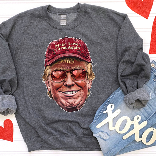 Make Love Great Again Trump Head Full Color DTF Transfer