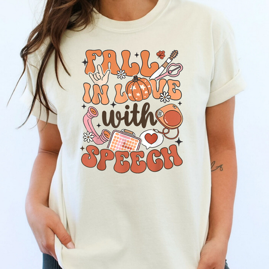 Fall In Love With Speech Full Color DTF Transfer