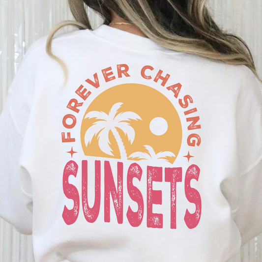 Forever Chasing Sunsets Full Color DTF Transfer