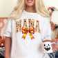 Mama Mini Halloween Pattern w/Orange Bow Full Color DTF Transfer