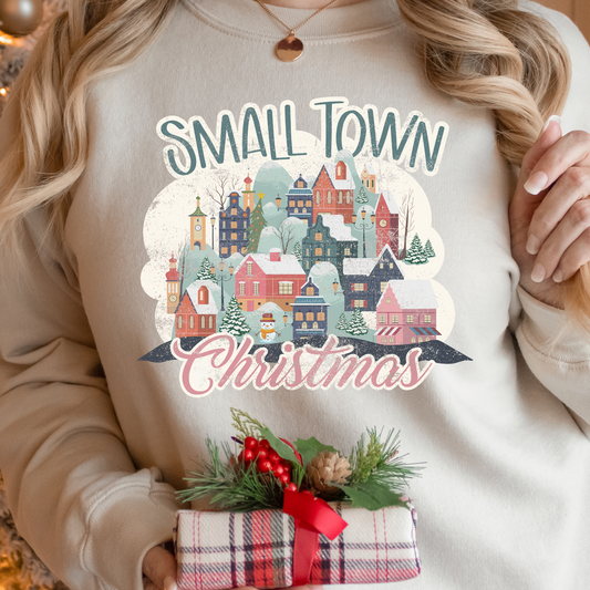 Small Town Christmas (Houses Collage) Full Color DTF Transfer