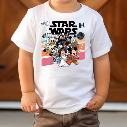 Star Wars w/ Characters (Mickey) Full Color DTF Transfer