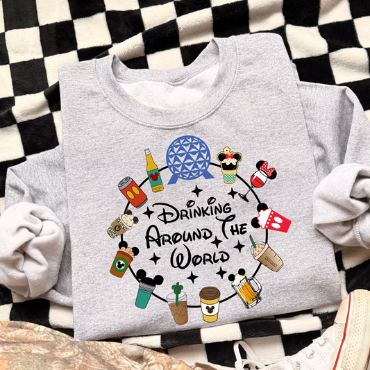 Drinking Around The World Full Color DTF Transfer