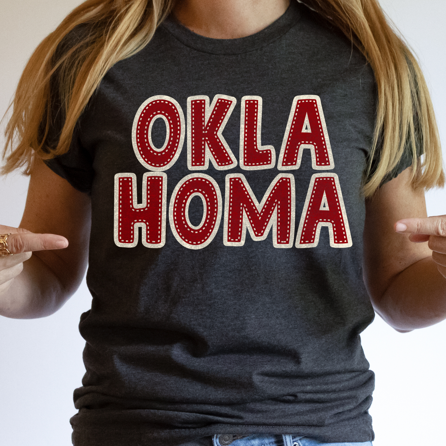 Oklahoma Stacked Full Color DTF Transfer