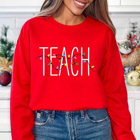 Teach w/Christmas Lights Full Color DTF Transfer