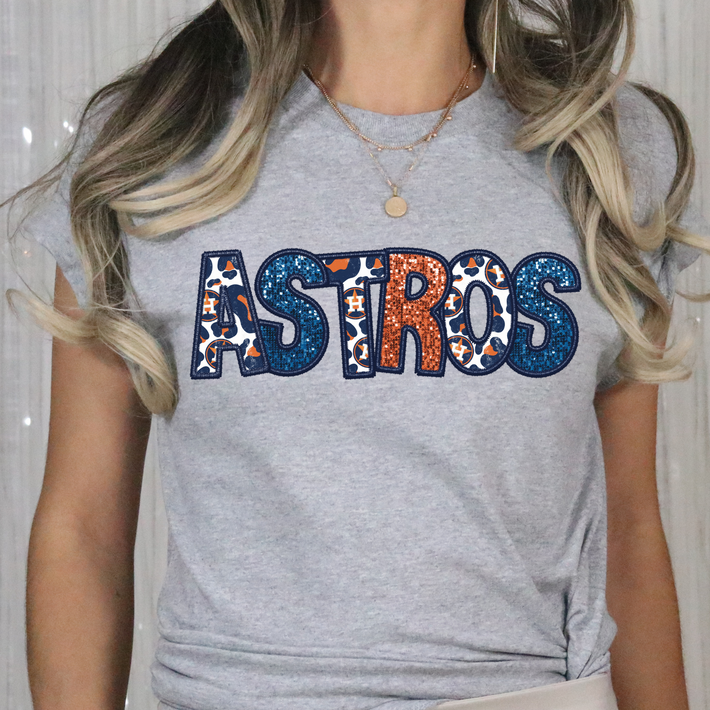 ASTROS Houston Baseball (Faux Embroidery) Full Color DTF Transfer