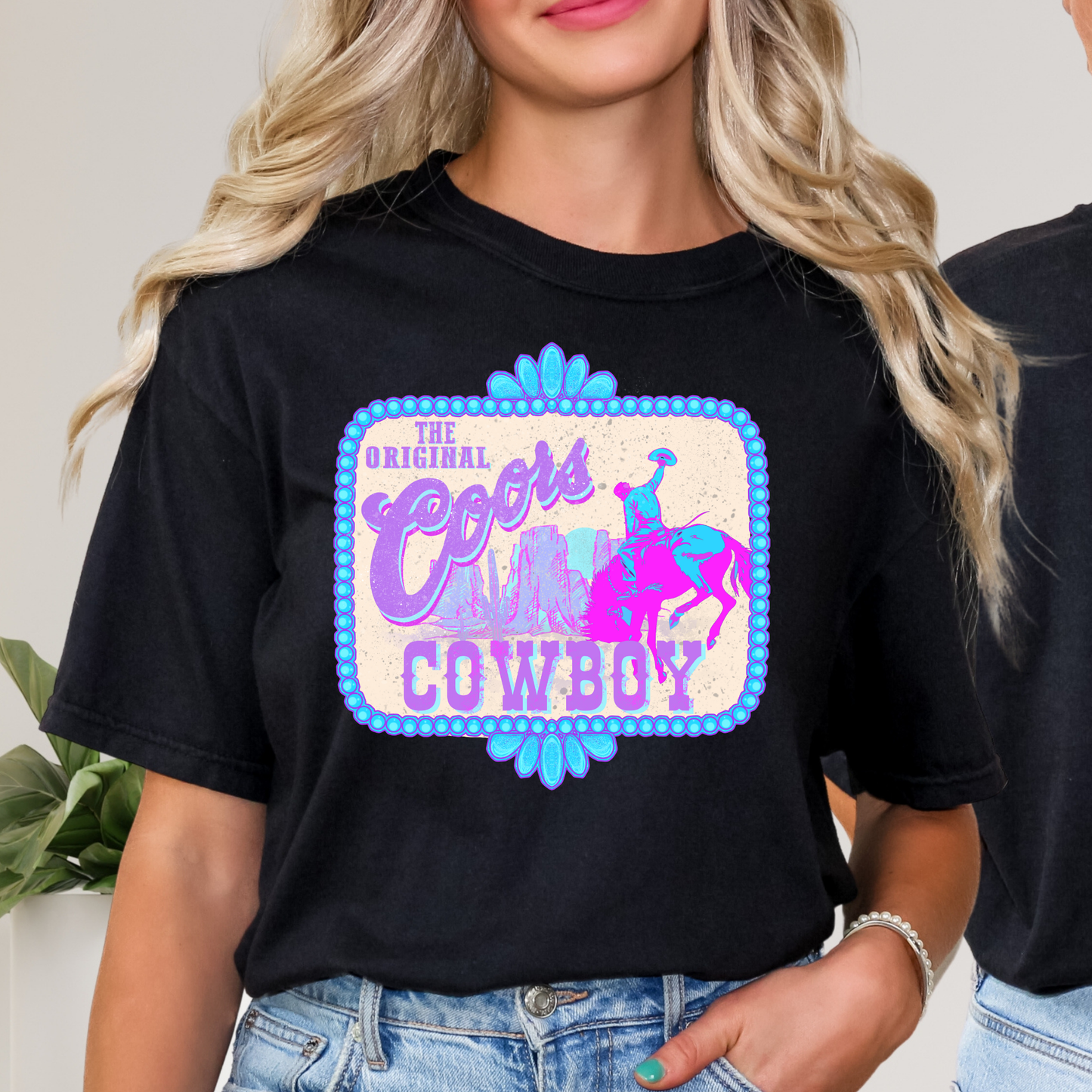 The Original Coors Cowboy (Teal) Full Color DTF Transfer