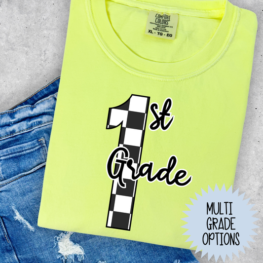 Checkered Grade (MULTI GRADE OPTIONS) Full Color DTF Transfer