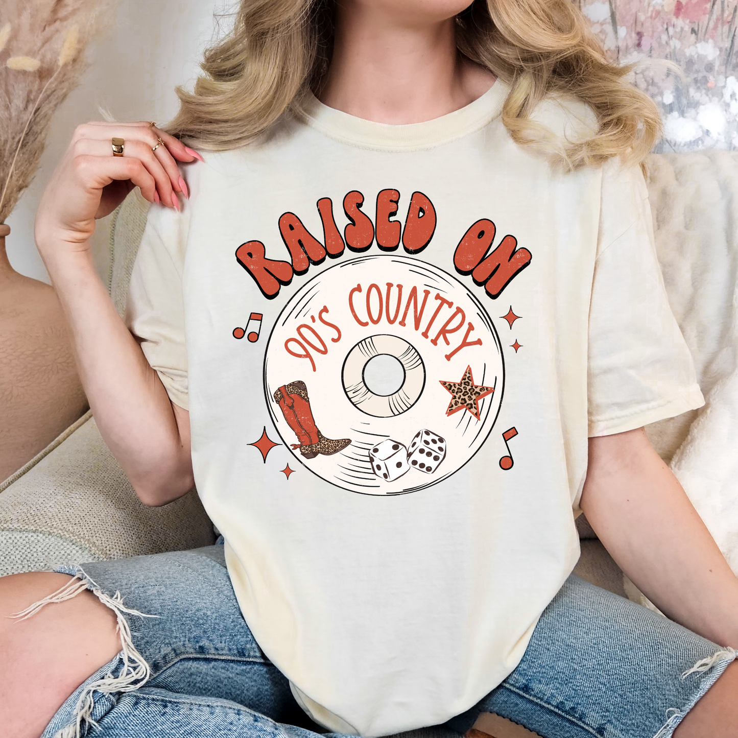 Raised On 90's Country Full Color DTF Transfer