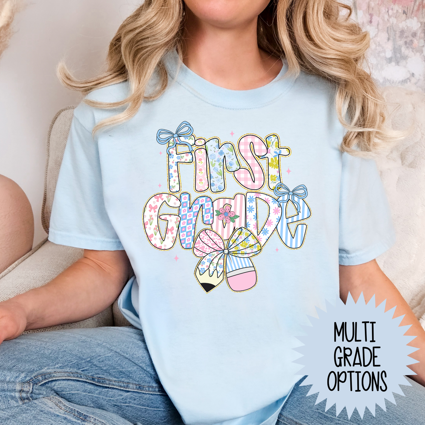 Floral Grade (MULTI GRADE OPTIONS) Full Color DTF Transfer
