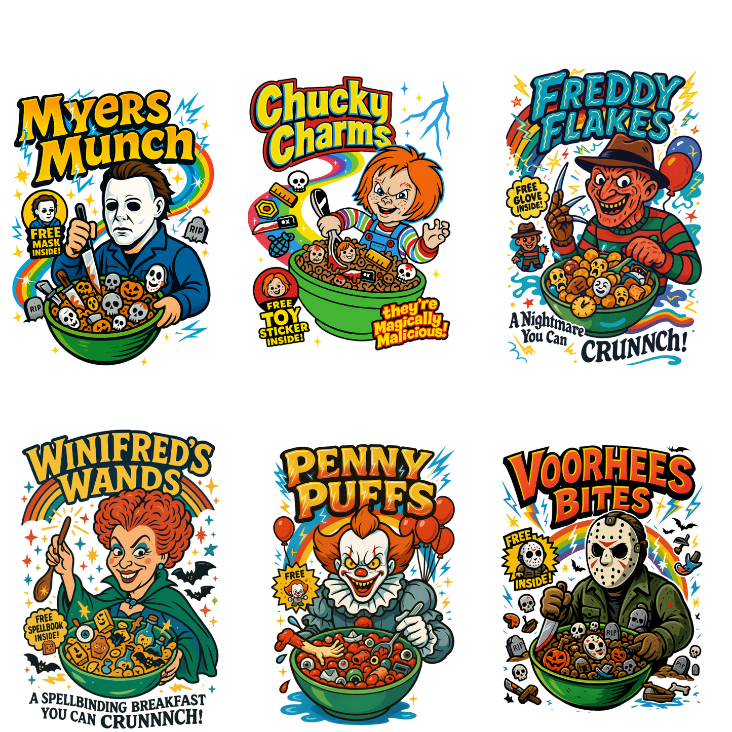 Serial Killer Cereal (MULTI OPTIONS) Full Color DTF Transfer