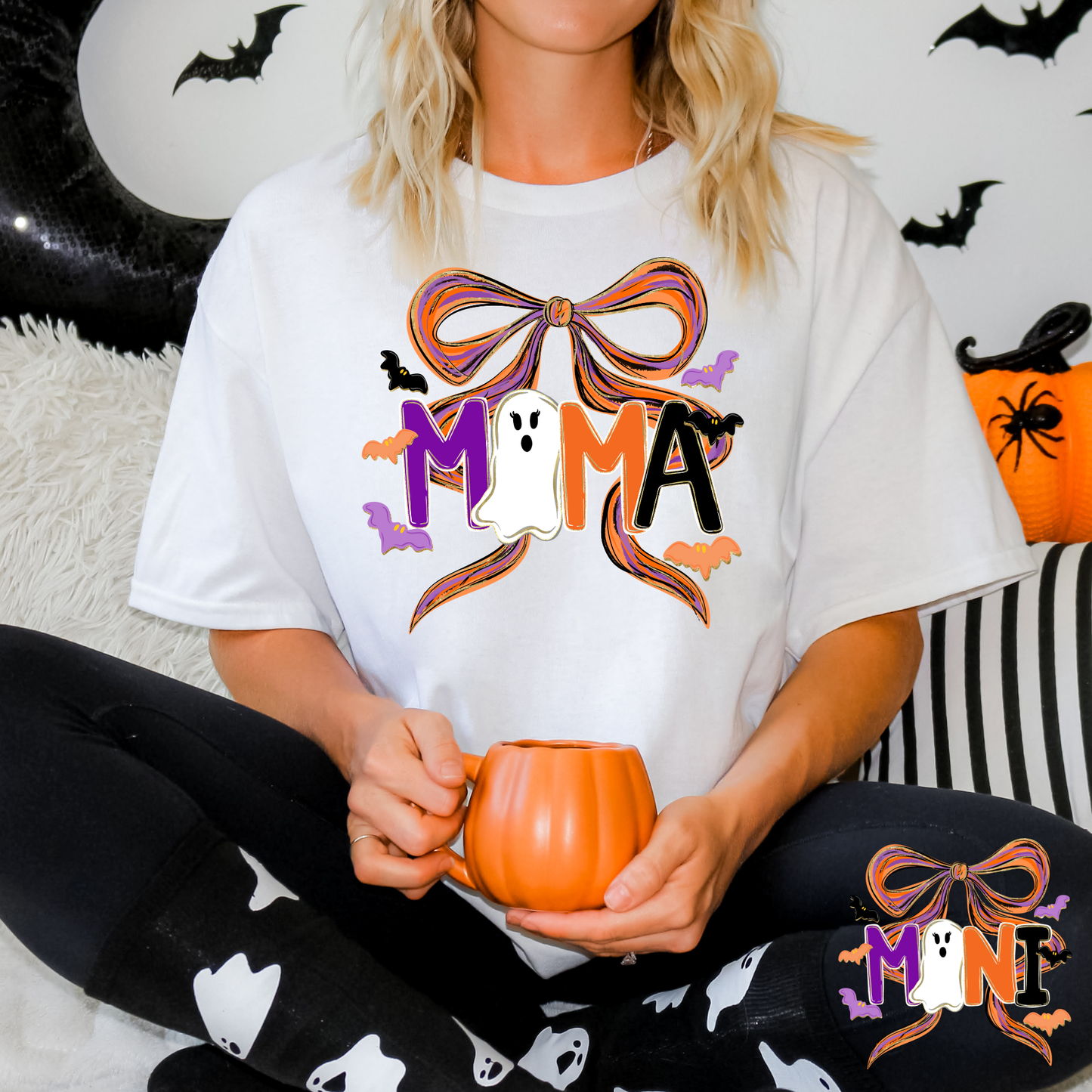 Halloween Bow Mama (MINI OPTION) Full Color DTF Transfer