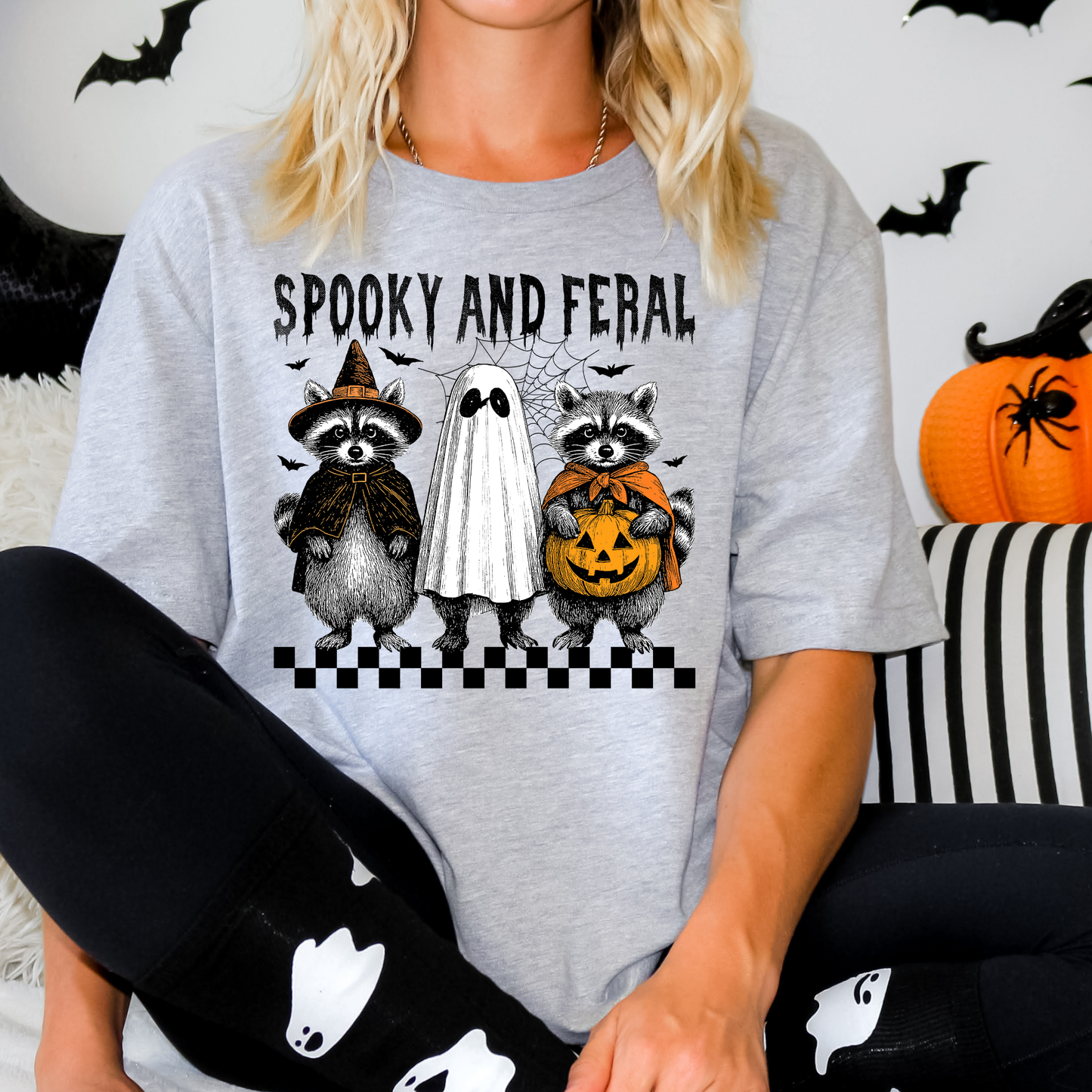 Spooky and Feral (Racoon Ghosts) Full Color DTF Transfer