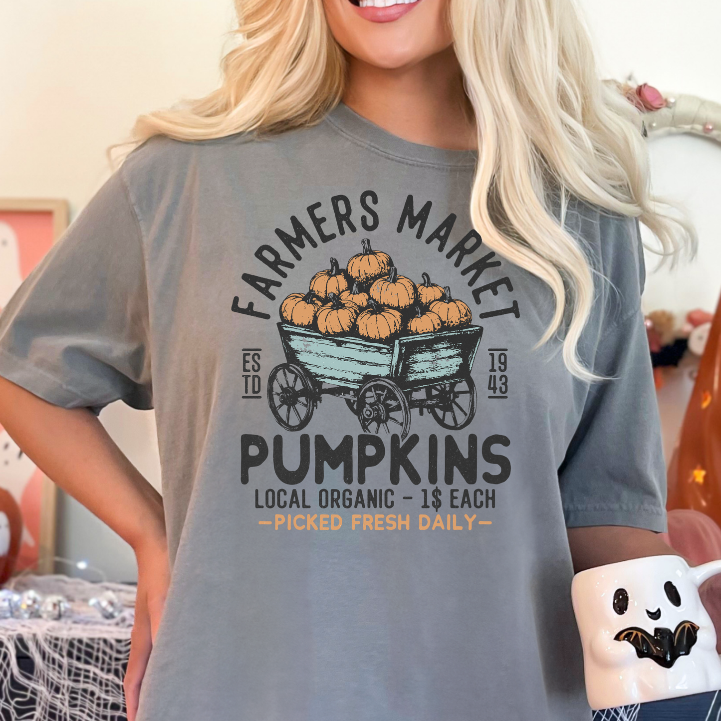 Farmers Market Pumpkins Full Color DTF Transfer