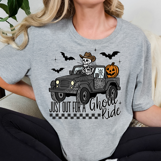 Just Out For A Ghoul Ride Full Color DTF Transfer