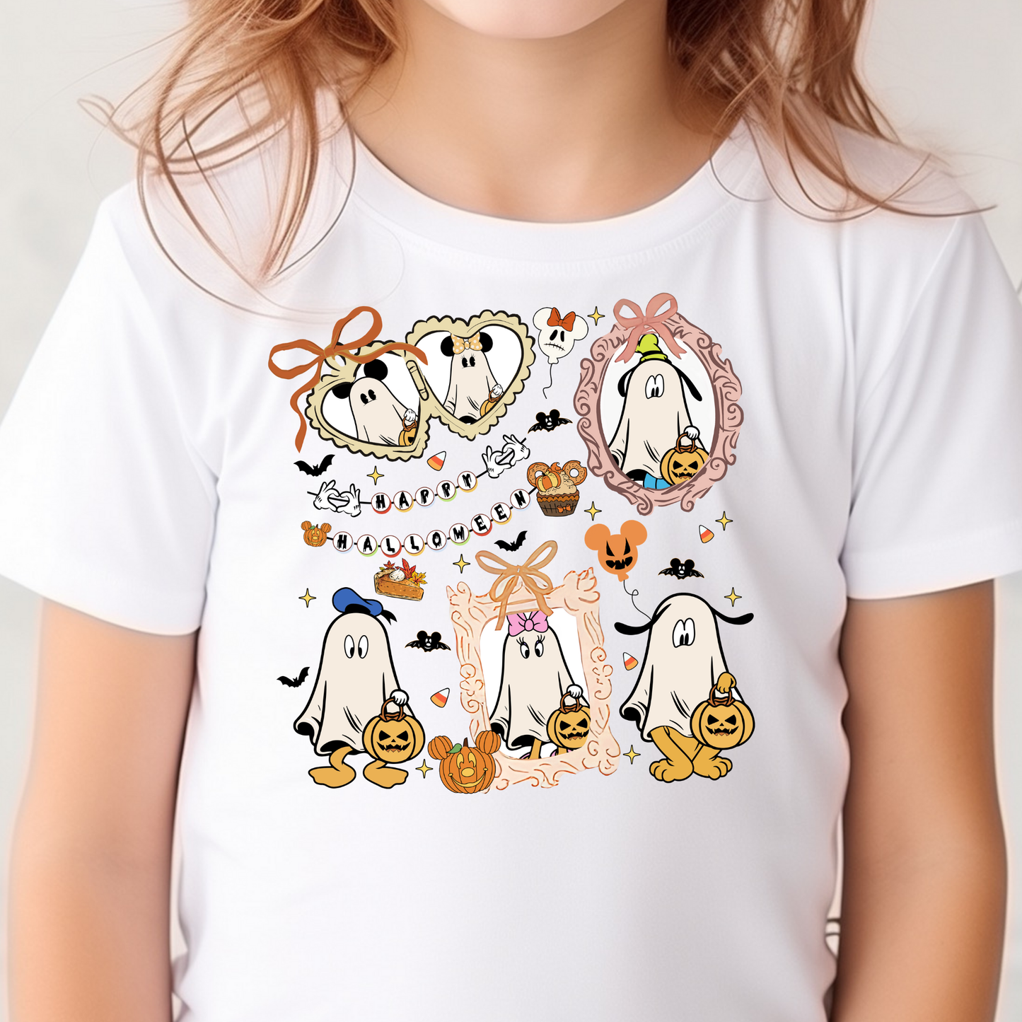 Mouse Frame Happy Halloween Collage Full Color DTF Transfer