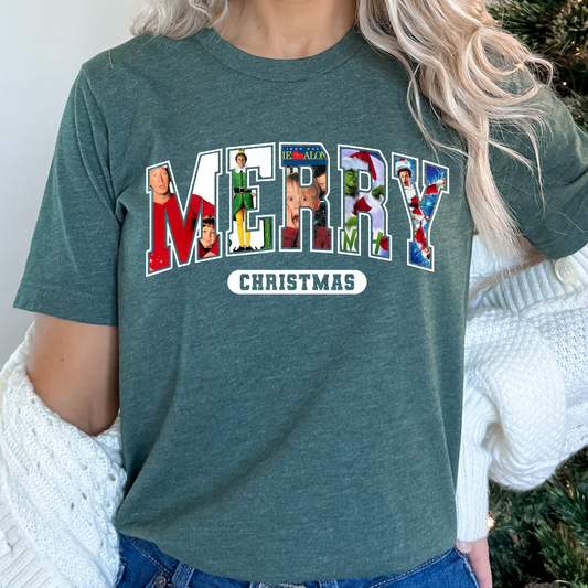 Merry (Christmas Movies) Christmas Full Color DTF Transfer