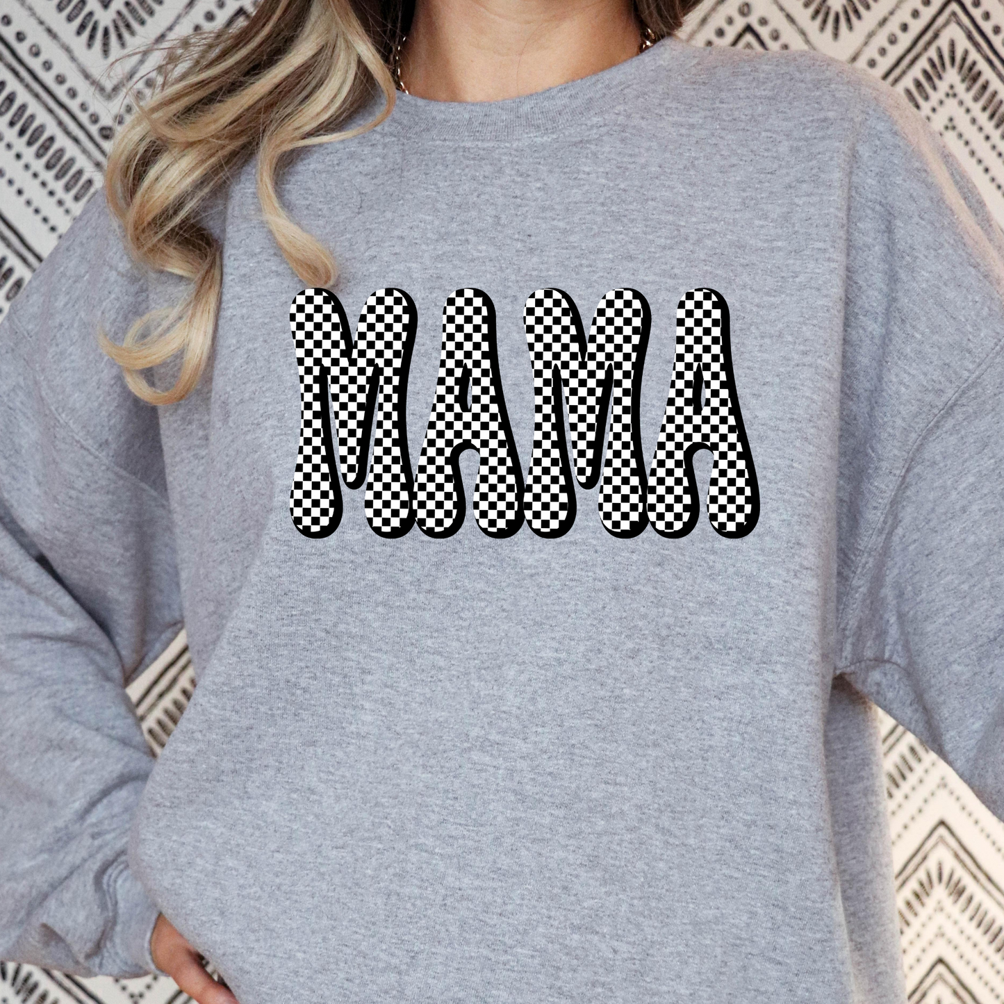 Mama (Checkered) Full Color DTF Transfer