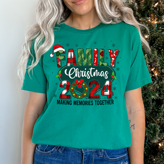 Family Christmas 2024 Making Memories Together Full Color DTF Transfer