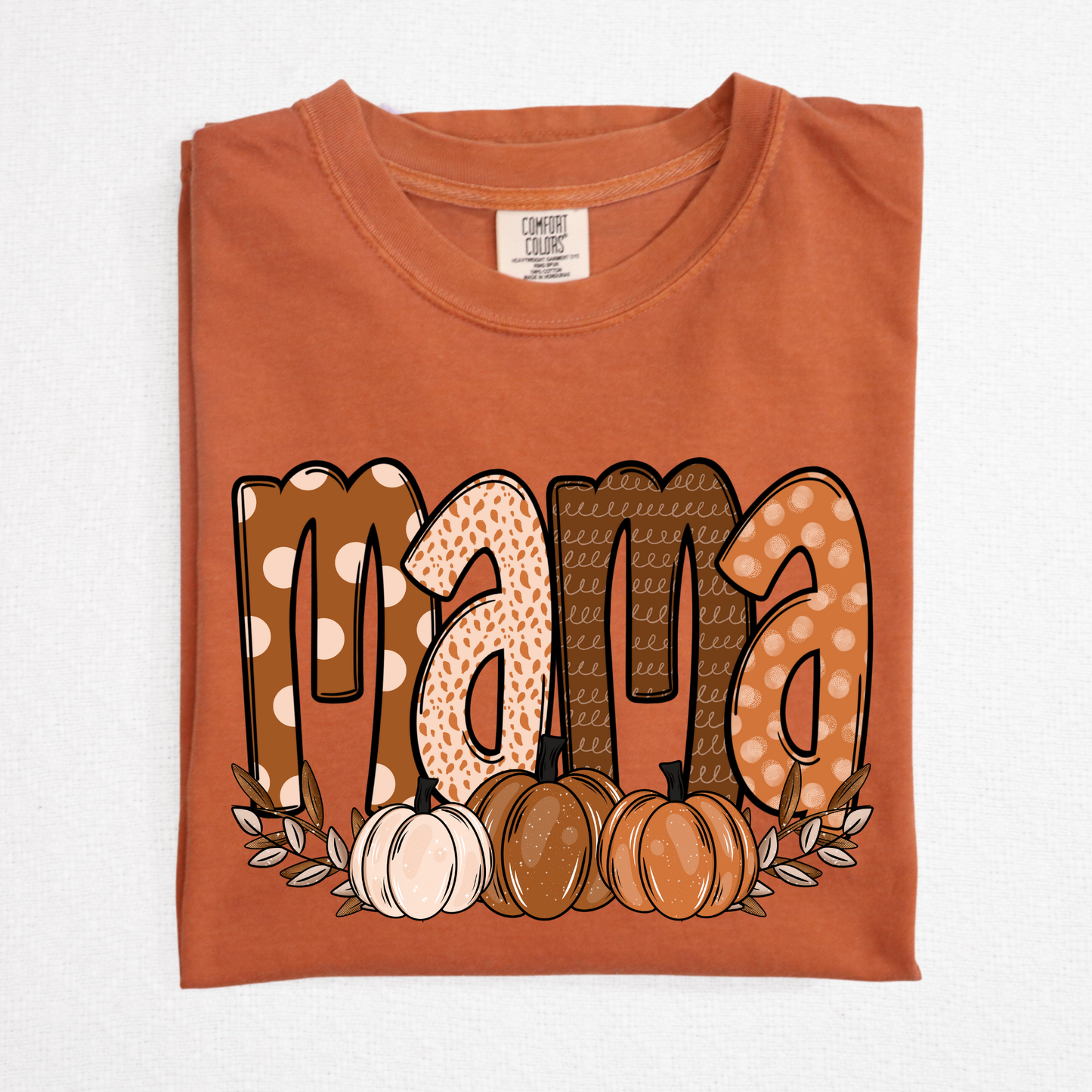 Mama (Fall Theme w/Pumpkins) Full Color DTF Transfer