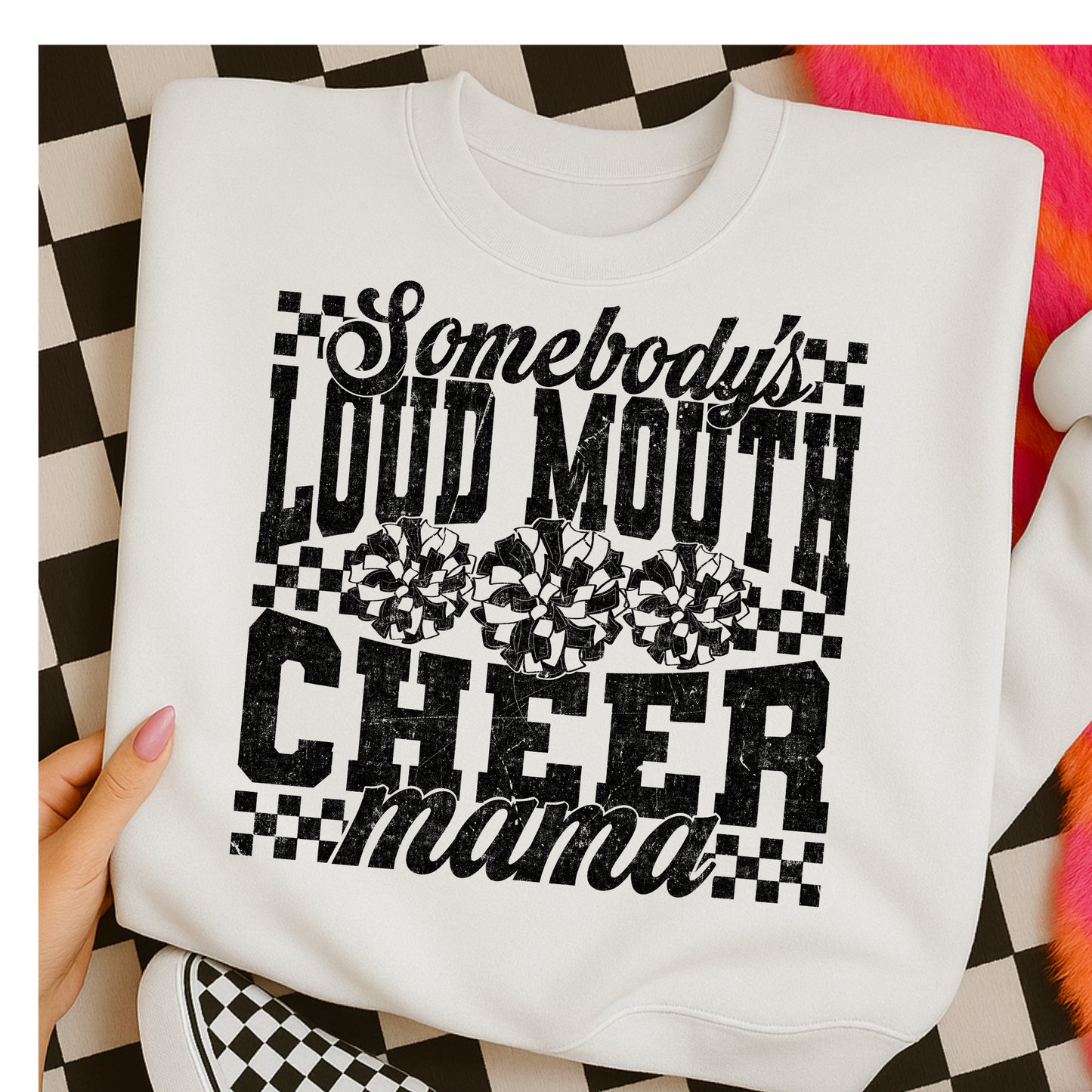 Somebody's Loud Mouth Cheer Mama Full Color DTF Transfer
