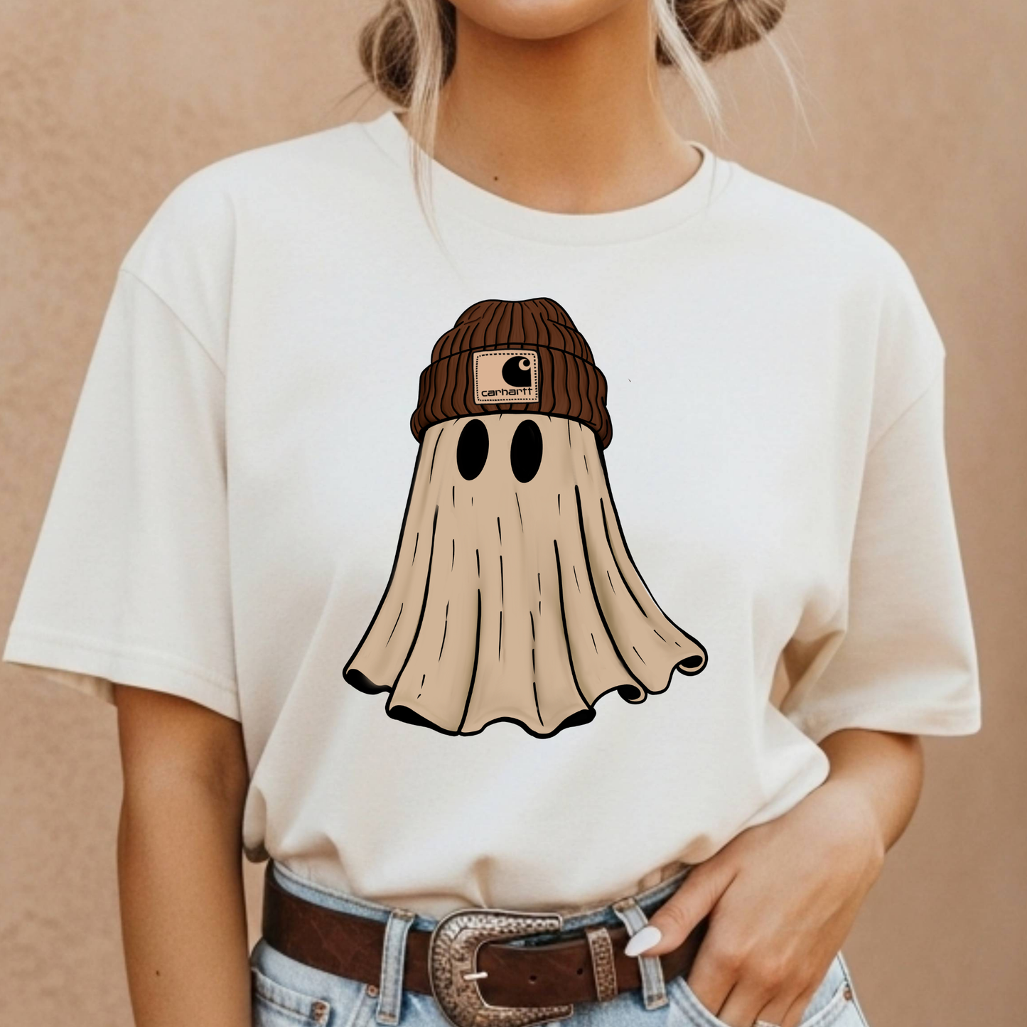 Ghost w/ Carhardtt Beanie Full Color DTF Transfer