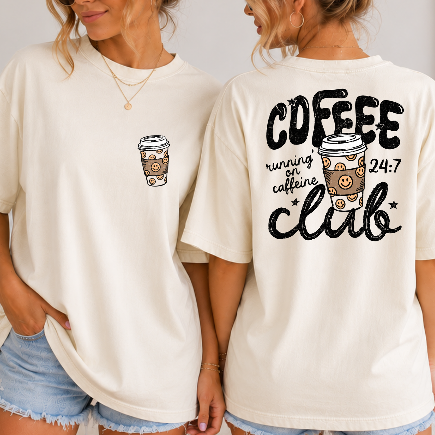 Coffee Club Full Color DTF Transfer