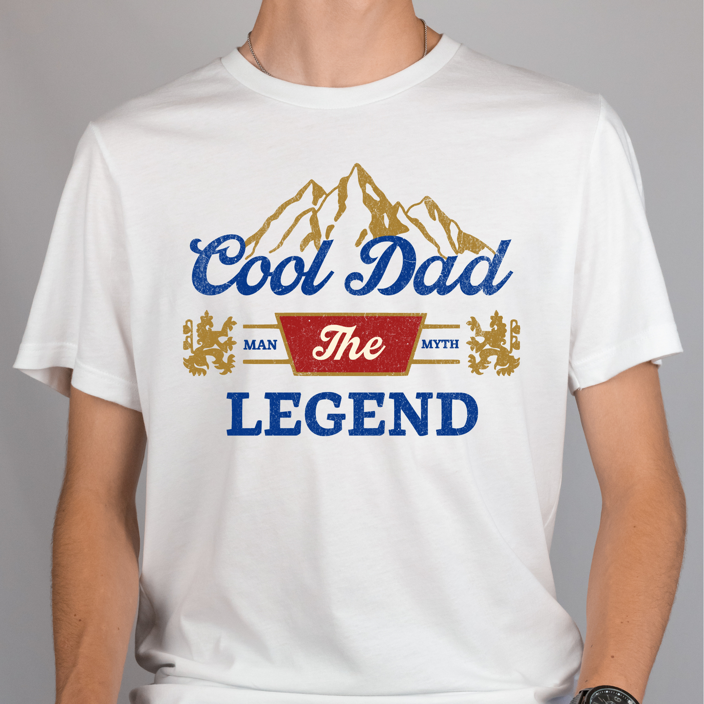 Cool Dad - The Man The Myth The Legend (Beer Style)  Full Color DTF Transfer