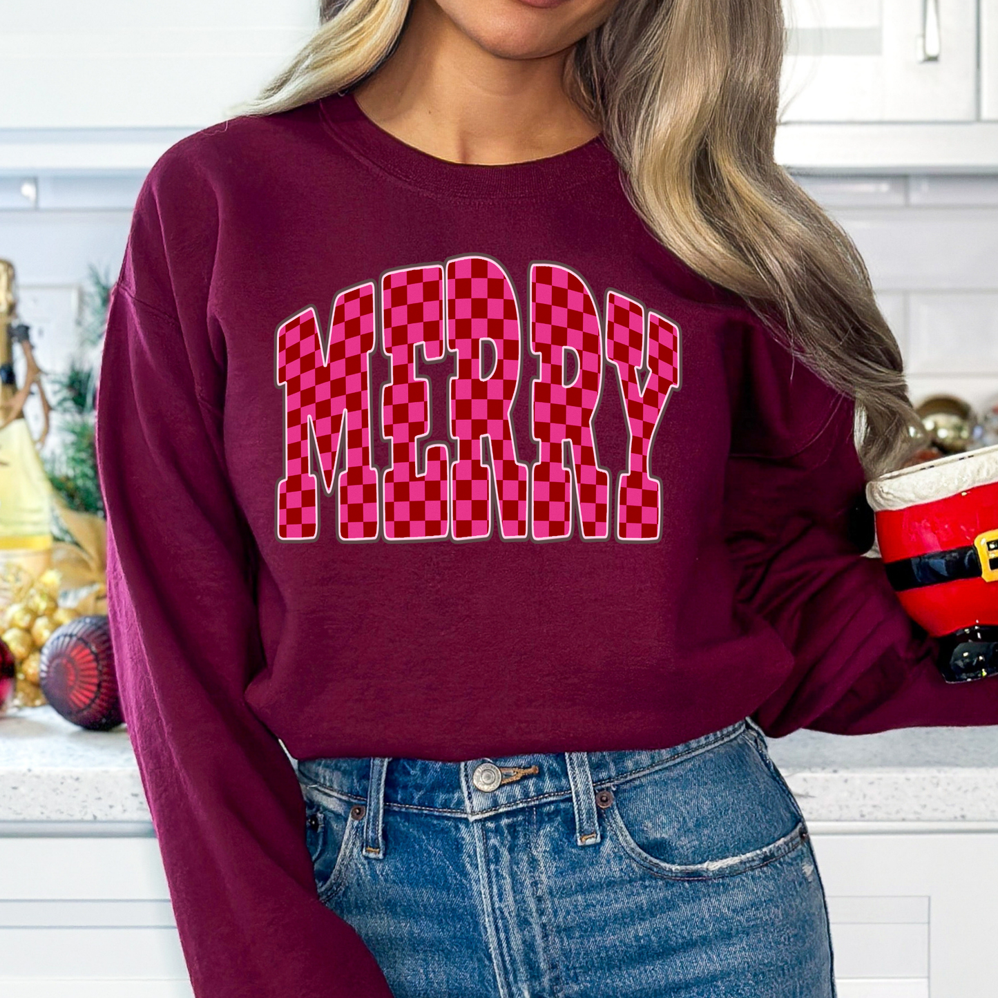 Merry (Checkered) Full Color DTF Transfer